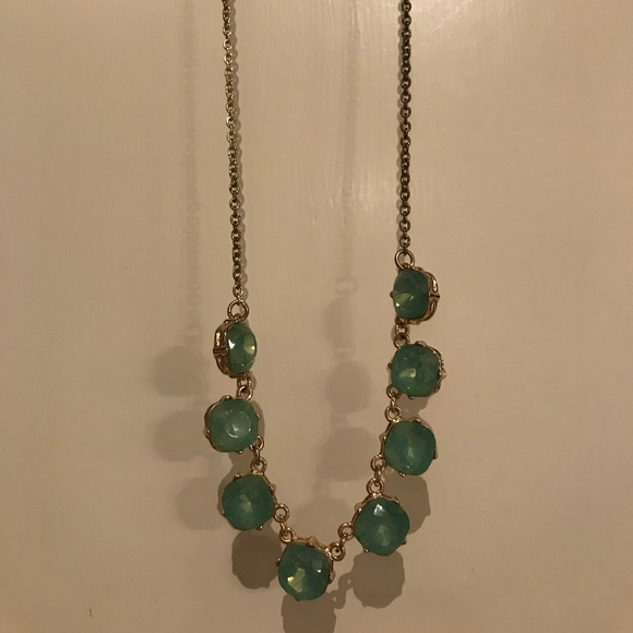 Emerald and Gold Statement Necklace - Picture 1 of 4